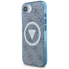  Guess - IML Metal Glitter 4G Kör Háromszög MagSafe (GUHMPSE4HG4PRTGB) - iPhone 16e - Kék tok - 2. kép
