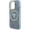  Guess - IML Metal Glitter 4G Körtéglalap Háromszög MagSafe (GUHMP16LHG4PRTGB) - iPhone 16 Pro - Kék tok - 0. kép