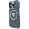  Guess - IML Metal Glitter 4G Körtéglalap Háromszög MagSafe (GUHMP16LHG4PRTGB) - iPhone 16 Pro - Kék tok - 2. kép