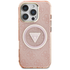  Guess - IML Metal Glitter 4G Kör Háromszög MagSafe (GUHMP16XHG4PRTGP) - iPhone 16 Pro Max - Rózsaszín tok - 1. kép