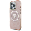  Guess - IML Metal Glitter 4G Kör Háromszög MagSafe (GUHMP16XHG4PRTGP) - iPhone 16 Pro Max - Rózsaszín tok - 2. kép