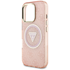  Guess - IML Metal Glitter 4G Kör Háromszög MagSafe (GUHMP16XHG4PRTGP) - iPhone 16 Pro Max - Rózsaszín tok - 3. kép