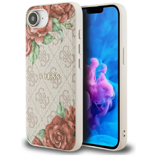 Original Guess 4G Flowers Print MagSafe iPhone 16e tok pink