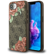  Guess - Hardcase 4G Virágmintás MagSafe (GUHMPSE4P4ROPEMCW) - iPhone 16e - Barna tok