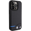 BMW Bőr Karbon MagSafe iPhone 15 Pro Max tok - Fekete - 2. kép