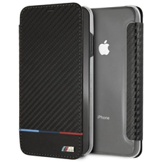 BMW Carbon Tricolor Stripe iPhone XS Max tok - Fekete