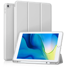  Techsuit - Flex trifold (ceruzatartóval) - iPad 10.2 (2019 / 2020 / 2021) - Szürke tok