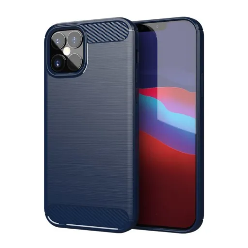 iPhone 12 Pro MAX Szénszál mintájú TPU tok kék iPhone 12 Pro MAX Szénszál mintájú TPU tok kék