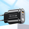  Techsuit - Fali Töltő Prémium (CHPD038) - USB-A, QC 3.0, USB-C, 20W - Fehér - 0. kép