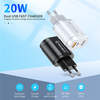  Techsuit - Fali Töltő Prémium (CHPD038) - USB-A, QC 3.0, USB-C, 20W - Fehér - 4. kép