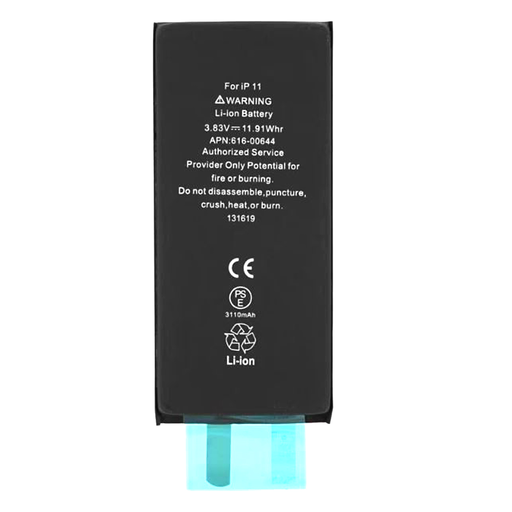  OEM - Okostelefon Akkumulátor (18526) - Flex Kábel Nélkül - iPhone 11 - 3110mAh - Fekete