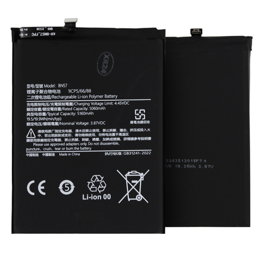  Eredeti Okostelefon Akkumulátor BN57 (18723) - Xiaomi Poco X3 / X3 Pro - 5160mAh - Fekete