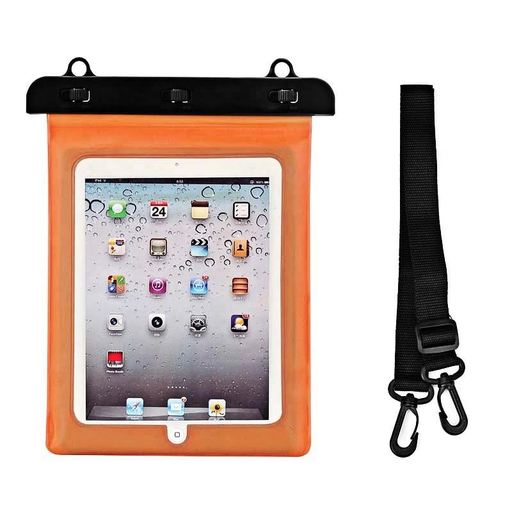 Vízálló PVC tablet tok - narancssárga Vízálló PVC tablet tok - narancssárga