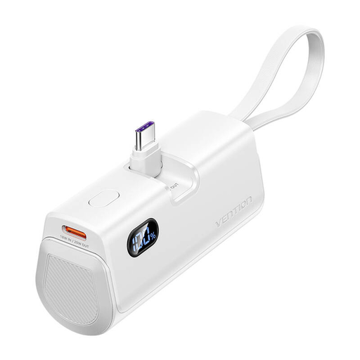 Powerbank Vention LED Kijelző 4800mAh 22.5W FHQW0 (fehér)