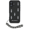 Karl Lagerfeld Saffiano Crystals lánccal iPhone 16 tok - Fekete - 0. kép