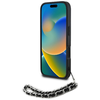 Karl Lagerfeld Saffiano Crystals lánccal iPhone 16 tok - Fekete - 2. kép