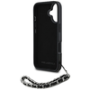 Karl Lagerfeld Saffiano Crystals lánccal iPhone 16 tok - Fekete - 4. kép