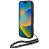 Karl Lagerfeld Saffiano Crystals lánccal iPhone 16 Pro tok - Fekete tok - 2. kép