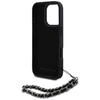 Karl Lagerfeld Saffiano Crystals lánccal iPhone 16 Pro tok - Fekete tok - 4. kép
