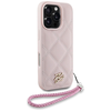 Karl Lagerfeld Steppelt Inicial Logó & Lánc Pánt iPhone 16 Pro Max tok - Rózsaszín tok - 1. kép
