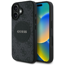 Guess 4G Circle Classic Logo MagSafe tok iPhone 16 - fekete