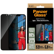 PanzerGlass Ultra-Wide Fit Privát üvegfólia iPhone 16e / 14 / 13 / 13 Pro