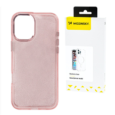 Wozinsky Glitter tok Samsung Galaxy S25+ - Rózsaszín csillámmal