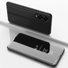 Clear View fliptok Samsung Galaxy S25 Edge - Fekete tok