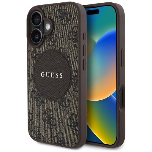Guess 4G Circle Classic Logo MagSafe tok iPhone 16 - barna Guess 4G Circle Classic Logo MagSafe tok iPhone 16 - barna