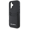 Karl Lagerfeld HC Grained PU Cardslot Metal Elong iPhone 16 tok - Fekete - 4. kép