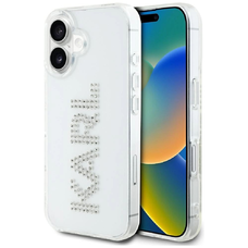 Karl Lagerfeld IML Rhinestones Logo iPhone 16 tok - Átlátszó