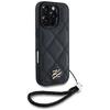 Karl Lagerfeld Steppelt Kezdőbetű Logós és Láncos iPhone 16 Pro tok - Fekete - 1. kép