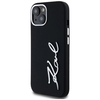 Karl Lagerfeld Szilikon Metal Script Logo iPhone 15 Tok - Fekete - 0. kép