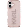 Karl Lagerfeld IML Rhinestones Logo iPhone 16 tok - Rózsaszín - 1. kép