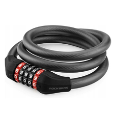 Rockbros RKS507-1BK biciklizár kombinációval 1.8 m - fekete