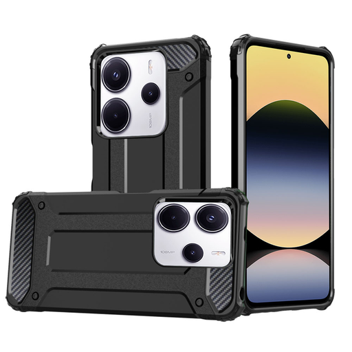 Techsuit - Hibrid Páncél - Xiaomi Redmi Note 14 4G (163.25 x 76.55 x 8.16mm) - Fekete tok Techsuit - Hibrid Páncél - Xiaomi Redmi Note 14 4G (163.25 x 76.55 x 8.16mm) - Fekete tok