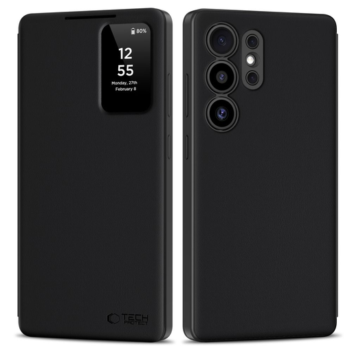 Tech-protect Smart Wallet Galaxy S25 Ultra Matt Fekete tok Tech-protect Smart Wallet Galaxy S25 Ultra Matt Fekete tok
