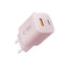 Tech-protect Ncm33w 2-port Hálózati Töltő Pd33w/qc3.0 Babyrózsaszín - 0. kép