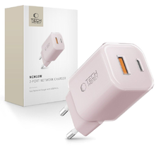Tech-protect Ncm33w 2-port Hálózati Töltő Pd33w/qc3.0 Babyrózsaszín