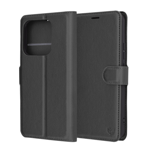 Techsuit - Bőr Tok - Xiaomi Redmi Note 14 4G - Fekete tok Techsuit - Bőr Tok - Xiaomi Redmi Note 14 4G - Fekete tok