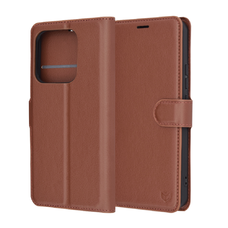  Techsuit - Bőr Tok - Xiaomi Redmi Note 14 4G - Barna tok
