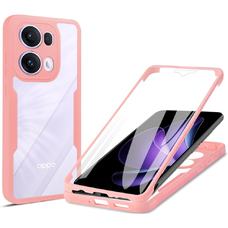  Techsuit - ColorVerse 360 Széria + Képernyővédő - Oppo Reno13 Pro - Rózsaszín tok