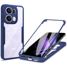  Techsuit - ColorVerse 360 Sorozat + Képernyővédő - Oppo Reno13 Pro - Kék tok