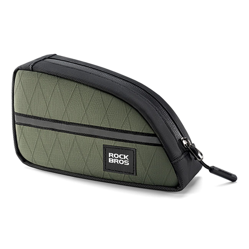 Rockbros háromszög alakú kerékpár váz táska 0.8l - Zöld Rockbros háromszög alakú kerékpár váz táska 0.8l - Zöld