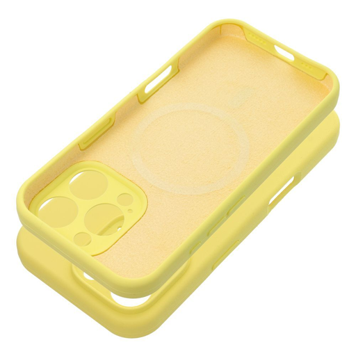 Szilikon 2mm tok iPhone 15 Pro Max-hoz, kompatibilis MagSafe-fel, citrom Szilikon 2mm tok iPhone 15 Pro Max-hoz, kompatibilis MagSafe-fel, citrom