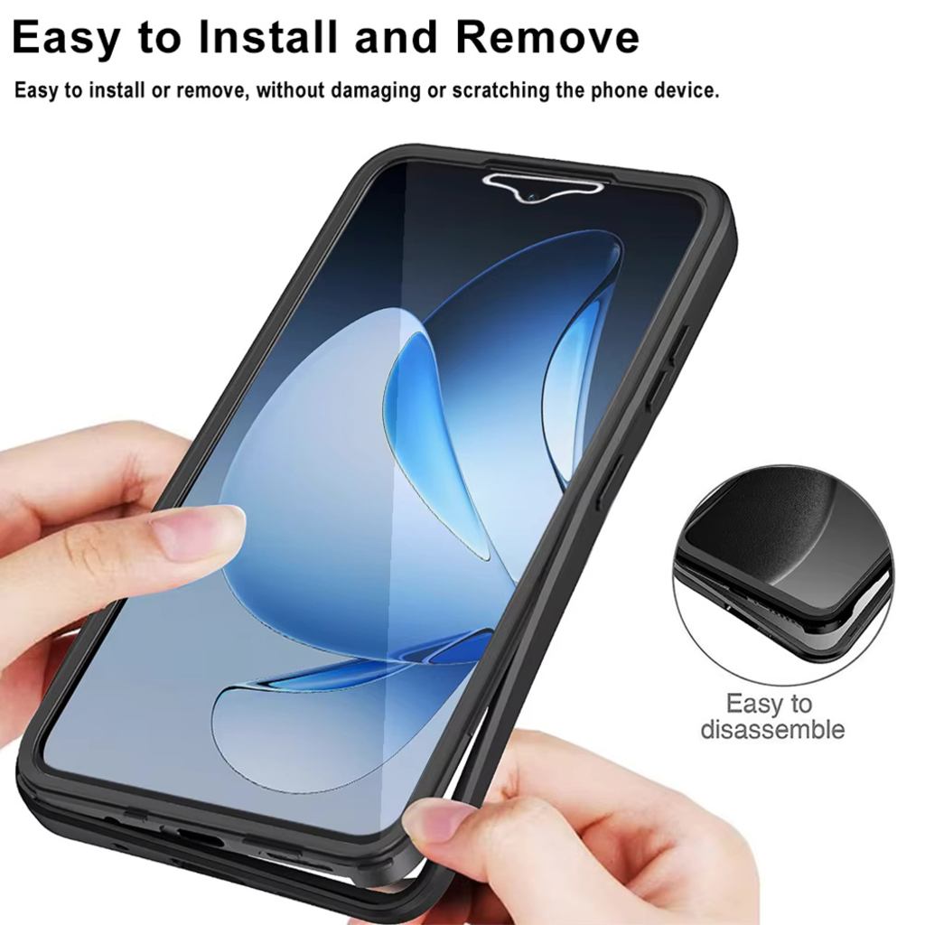  Techsuit - ColorVerse 360 Sorozat + Képernyővédő - Oppo Reno13 Pro - Lila tok - 4