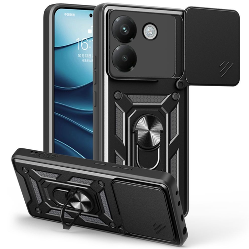 Tech-protect Camshield Pro Xiaomi Poco M7 Pro 5G fekete tok Tech-protect Camshield Pro Xiaomi Poco M7 Pro 5G fekete tok