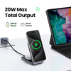  Ugreen - Vezeték nélküli töltő 2 az 1-ben W706 (45023) - MagSafe, iPhone-hoz, Apple Watch-hoz, AirPods-hoz, USB-C, 20W, 3A, Qi2, MPP - Fekete - 2. kép