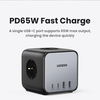  Ugreen - Fali töltő DigiNest Cube 7 az 1-ben CD268 (60113) - GaN, Gyorstöltés, 2x USB-C, 2x USB, 3x AC, 2990W, 13A, PD65W - Fekete - 1. kép