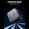  Ugreen - Fali töltő DigiNest Cube 7 az 1-ben CD268 (60113) - GaN, Gyorstöltés, 2x USB-C, 2x USB, 3x AC, 2990W, 13A, PD65W - Fekete - 2. kép